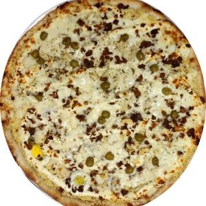 overview photo of a delicious pizza